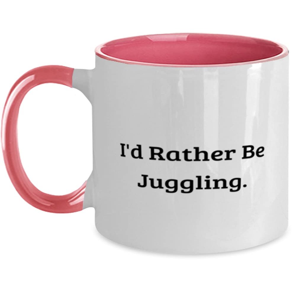 I'd Rather Be Juggling. Two Tone 11oz Mug, Juggling Cup, Fancy Gifts For Juggling