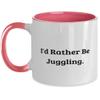 I'd Rather Be Juggling. Two Tone 11oz Mug, Juggling Cup, Fancy Gifts For Juggling view 1