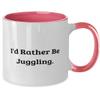 I'd Rather Be Juggling. Two Tone 11oz Mug, Juggling Cup, Fancy Gifts For Juggling view 2