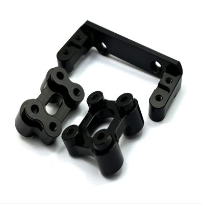Dhawk CNC Alloy 2-Speed Trans Case BRAC S & Steering Servo Brace Black for Axial SCX6