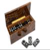 Bello Collezioni - Via Vicarisi Luxury Double Six Black Professional Jumbo Size Tournament Dominoes Set with Uniquely Artistic Inlays from Italy in a Burl Wood Case view 2