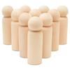 Small Wooden Peg Dolls Unfinished 5 1/2 inch, Giant Man Shape, Pack of 10 Birch Wood Peg People for Crafting and Decor view 1