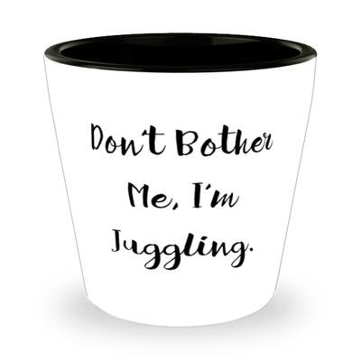 Beautiful Juggling Shot Glass, Don't Bother Me, I'm Juggling, Present For Friends, Sarcasm Gifts From