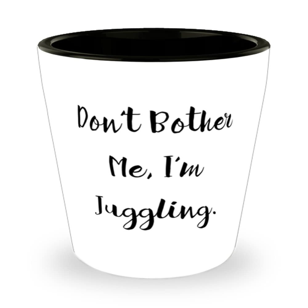 Beautiful Juggling Shot Glass, Don't Bother Me, I'm Juggling, Present For Friends, Sarcasm Gifts From