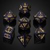 UDIXI Christmas Gemstone Dice Set, 7PCS Crystal Stone DND Dice for Role Playing Game and Other Tabletop Games (Blue Sandstone) view 1