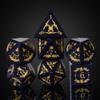 UDIXI Christmas Gemstone Dice Set, 7PCS Crystal Stone DND Dice for Role Playing Game and Other Tabletop Games (Blue Sandstone) view 2