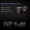 UDIXI Christmas Gemstone Dice Set, 7PCS Crystal Stone DND Dice for Role Playing Game and Other Tabletop Games (Blue Sandstone) view 3