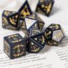 UDIXI Christmas Gemstone Dice Set, 7PCS Crystal Stone DND Dice for Role Playing Game and Other Tabletop Games (Blue Sandstone) view 4