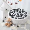 STARBOLO Ball Pit Balls - 100pcs Balls for Ball Pit Plastic Ball Baby Crawl Ball Ocean Ball for Babies Kids Children Games Pool Playpen(2.2in - 100pcs, Black&White) view 3