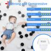 STARBOLO Ball Pit Balls - 100pcs Balls for Ball Pit Plastic Ball Baby Crawl Ball Ocean Ball for Babies Kids Children Games Pool Playpen(2.2in - 100pcs, Black&White) view 4