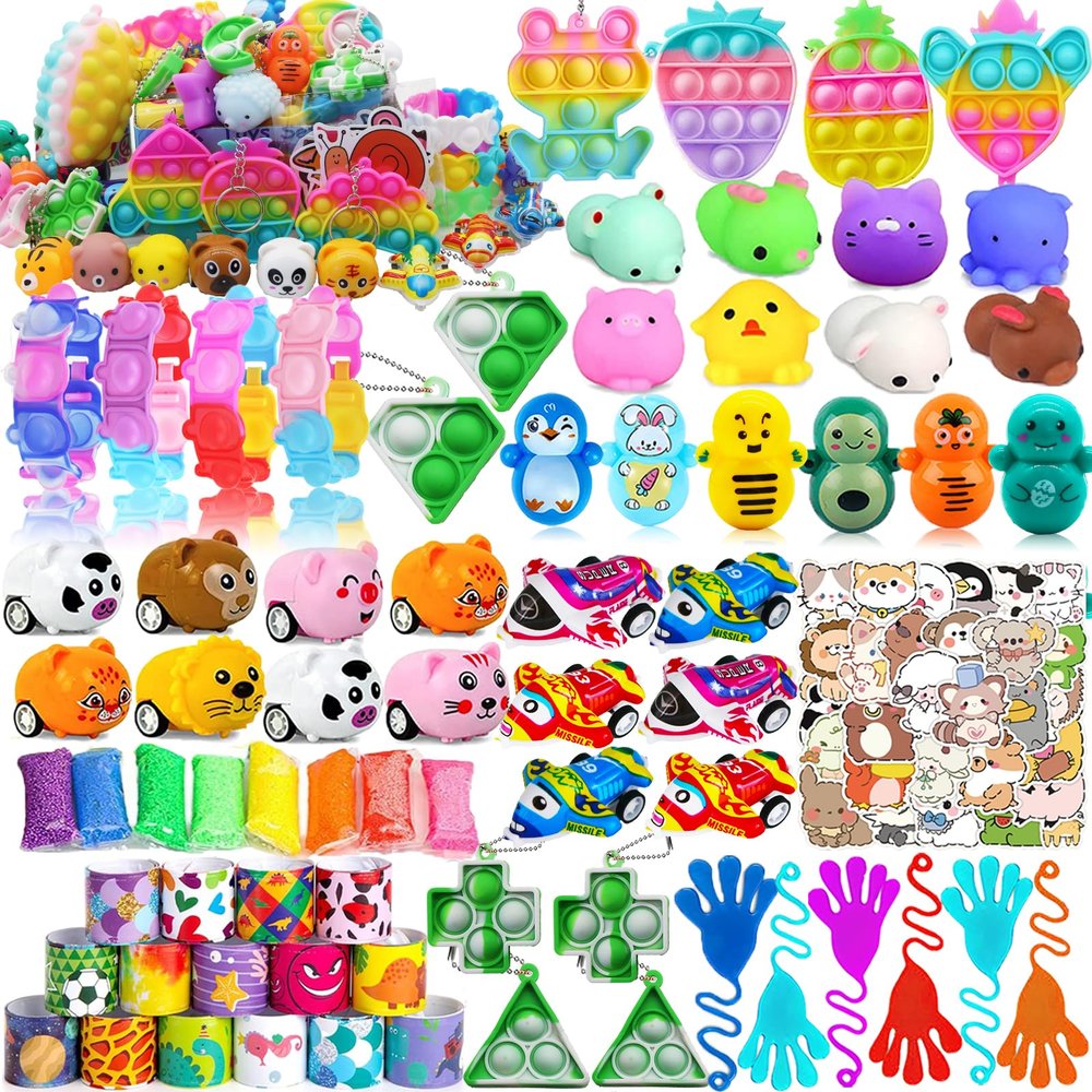 120 Pcs Party Favors Toy Assortment for Kids Birthday Valentines Party, Pinata Filler Goodie Bag Stuffers, School Classroom Rewards, Treasure Box Toys, Treasure Chest Carnival Prizes Bulk Toys