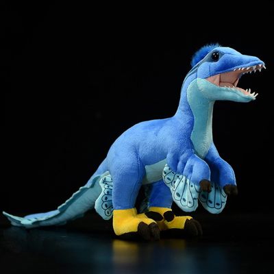 Frankiezhou Home Realistic Microraptor Dinosaur Plush Toy - Lifelike 18" Blue Dinosaur Utahraptor Tyrannosaurus Plushie, Figurines Stuffed Toys Soft, Gifts Collectible for Kids