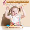 Boao 20 Pcs 8 Inch Music Rhythm Sticks for Kids Bulk, Music Lummi Sticks with Carry Bag, Classical Wood Claves Musical Percussion Instrument Drumsticks Classroom School Perform Show Set view 4