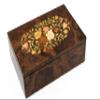 Bello Collezioni - Via La Spezia Luxury Double Nine Professional Jumbo Size Tournament Dominoes Set with Uniquely Artistic Inlays from Italy in a Burl Wood Case view 3