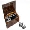 Bello Collezioni - Via La Spezia Luxury Double Nine Black Professional Jumbo Size Tournament Dominoes Set with Uniquely Artistic Inlays from Italy in a Burl Wood Case view 2