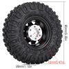 WONFAST 4PCS 1.55 inch 85mm Rubber Terrain Crawler Tires Metal Beadlock Wheel Rims Tires Set Compatible with 1/10 RC Crawler Car Axial AX90069 D90 TF2 Tamiya CC01 LC70 MST JIMNY (Black) view 4