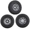 WONFAST 4PCS 1.55 inch 85mm Rubber Terrain Crawler Tires Metal Beadlock Wheel Rims Tires Set Compatible with 1/10 RC Crawler Car Axial AX90069 D90 TF2 Tamiya CC01 LC70 MST JIMNY (Grey) view 4
