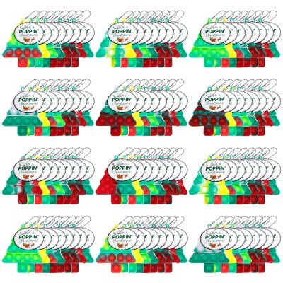 32 Pcs Christmas Mini Pop Push It Fidget Toys Keychain with Christmas Cards for Kids Adults, Party Favors Kids Classroom, Prizes, Stocking Stuffers, Bulk Gifts, Goody Bag Stuffers,Students Goodies