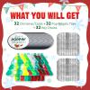 32 Pcs Christmas Mini Pop Push It Fidget Toys Keychain with Christmas Cards for Kids Adults, Party Favors Kids Classroom, Prizes, Stocking Stuffers, Bulk Gifts, Goody Bag Stuffers,Students Goodies view 3