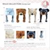DolliBu Bears and Dogs Animal Plush Hat Set of 4  Super Soft Black Bear, Wolf, Grizzly, Husky Warm Hats with Ear Flaps, Cute Stuffed Animals Toy Hats, Cozy Fleece Winter Hat for All Ages - 1 Size view 2