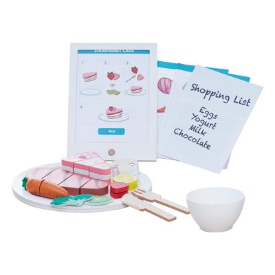 Teamson Kids Little Chef Frankfurt Wooden Play Kitchen Tablet Recipe Set
