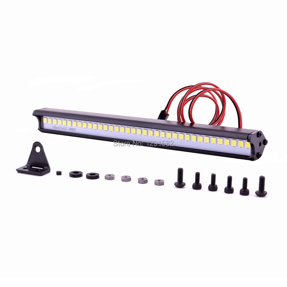 Replacement Part For RC Car LED Light Bar 36 LEDs 150MM Lights Bar For 1/10 RC Crawler SCX10 90046 D90 RC Rock Crawler Truck Body Shell Roof Lights
