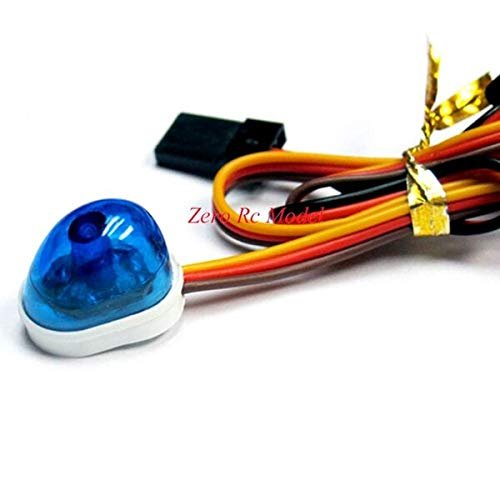 Replacement Part For 1/10 RC Car Night Flash Bright LED Light 5 Modes 360 Rotation Aluminum - (Color: Blue Color)