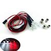 Replacement Part For 1pcs/5pcs/10pcs 1:10 RC Car 4 LED Light White 5mm & Red 3mm 3-7V JR Plug For Revo Jato - (Color: 10pcs) view 2