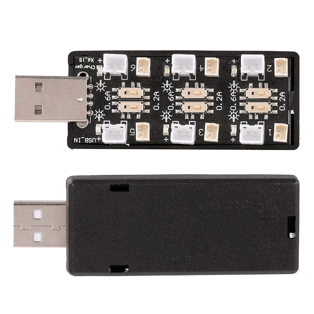 Replacement Part For Standard USB 1S Battery USB Charger 1S Charger 6 Channel For 3.7V/4.35V 1S Battery