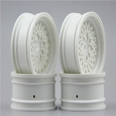 Replacement Part For 4pcs 1/10 Touring&Drift Wheel Rim ClassicNW(Material White) 6mm Ofet Fits For 1:10 Touring&Drift Car 1/10 Rim 10351