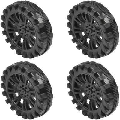 Juvielich RC Car Wheel Tires 1.18" RC Car Drift Wheels RC Tires Wheel Rims Crossing Plastic Off-Road Parts Car Truck Model Wheel Black 4PCS