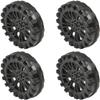 Juvielich RC Car Wheel Tires 1.18" RC Car Drift Wheels RC Tires Wheel Rims Crossing Plastic Off-Road Parts Car Truck Model Wheel Black 4PCS view 1