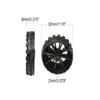 Juvielich RC Car Wheel Tires 1.18" RC Car Drift Wheels RC Tires Wheel Rims Crossing Plastic Off-Road Parts Car Truck Model Wheel Black 4PCS view 2