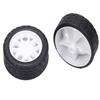 Juvielich Rubber RC Car Wheel Tires 1.18" RC Car Drift Wheels RC Tires Wheel Rims Crossing Rubber Off-Road Parts Car Truck Model Wheel White 4PCS view 3