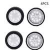 Juvielich Rubber RC Car Wheel Tires 1.18" RC Car Drift Wheels RC Tires Wheel Rims Crossing Rubber Off-Road Parts Car Truck Model Wheel White 4PCS view 4