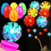 Easter Basket Stuffers for Kids, 6 Pack 3" Jumbo Filled Easter Eggs with Light Up Suction Cup Balls, Easter Eggs Filled Stress Relief Fidget Toys Tossing Stick Balls for Egg Hunt Party Favors Gifts view 1