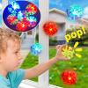 Easter Basket Stuffers for Kids, 6 Pack 3" Jumbo Filled Easter Eggs with Light Up Suction Cup Balls, Easter Eggs Filled Stress Relief Fidget Toys Tossing Stick Balls for Egg Hunt Party Favors Gifts view 4