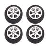 Juvielich RC Car Wheel Tires 1.02" RC Car Drift Wheels RC Tires Wheel Rims Crossing Plastic Off-Road Parts Car Truck Model Wheel Black 4PCS view 1
