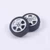 Juvielich RC Car Wheel Tires 1.02" RC Car Drift Wheels RC Tires Wheel Rims Crossing Plastic Off-Road Parts Car Truck Model Wheel Black 4PCS view 3