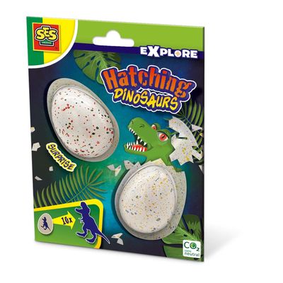 SES Creative 25083 Hatching Dinosaurs-2 Surprise Eggs