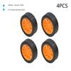 Juvielich Rubber RC Car Wheel Tires 1.18" RC Car Drift Wheels RC Tires Wheel Rims Crossing Rubber Off-Road Parts Car Truck Model Wheel Orange 4PCS view 4