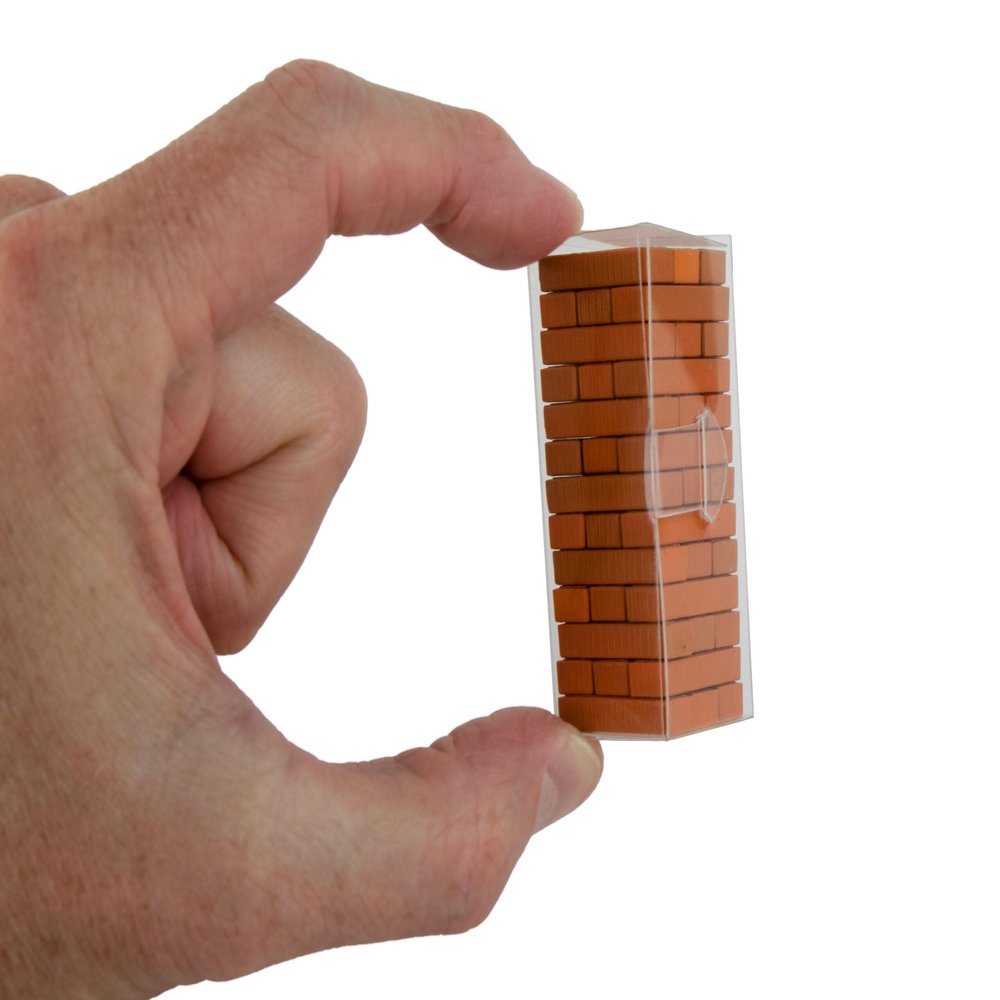 World's Smallest Jenga | Miniature Classic Game | Wooden Blocks Stacking Tumbling Tower Game | Party Games for Kids & Families | Easter Basket Stuffers | Ages 6+