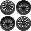 Juvielich RC Car Wheel Tires 1.18" RC Car Drift Wheels RC Tires Wheel Rims Crossing Plastic Off-Road Parts Car Truck Model Wheel Black 4PCS view 1
