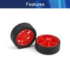 Juvielich Rubber RC Car Wheel Tires 1.18" RC Car Drift Wheels RC Tires Wheel Rims Crossing Rubber Off-Road Parts Car Truck Model Wheel Red 4PCS view 3
