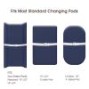 PHF Baby Changing Pad Covers for Boys Girls, 2 Pack Ultra Soft Breathable Microfiber Changing Pad Table Sheets for Most Baby Changing Pads, Light Grey & Navy view 4