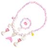 PartyKindom Mermaid Jewelry Set for Girls: Mermaid Necklace, Pearl Shell Bracelet, and 1 Pair Shell Earrings - Mermaid Costume Jewelry Kits for Ocean Theme Party view 1