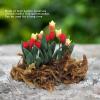 Miniature Artificial Flower, 1:12 DIY Lightweight Dollhouse Flowers Lifelike Model, Dollhouse Moss Lawn Garden Scene Decoration, 1:12 for Birthday for Valentine's Day view 2