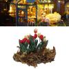 Miniature Artificial Flower, 1:12 DIY Lightweight Dollhouse Flowers Lifelike Model, Dollhouse Moss Lawn Garden Scene Decoration, 1:12 for Birthday for Valentine's Day view 3