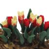 Miniature Artificial Flower, 1:12 DIY Lightweight Dollhouse Flowers Lifelike Model, Dollhouse Moss Lawn Garden Scene Decoration, 1:12 for Birthday for Valentine's Day view 4