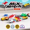 Popular Playthings Magnetic Vehicles for Toddlers 1-3, Mix or Match Car Toys, 21 Piece Gift for Kids - Vehicles Green view 2